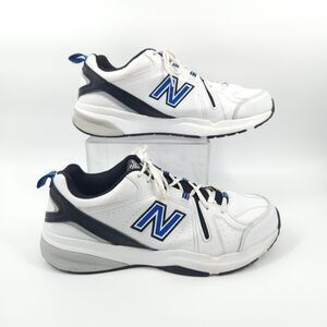 New Balance 608 Shoes Men Size 12.5 White Leather Cross Trainer MX608WR5